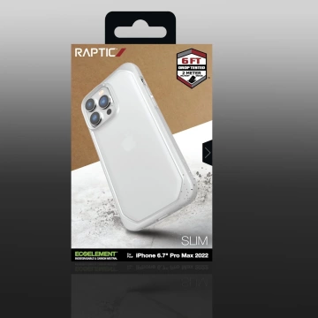 Raptic Slim Case iPhone 14 Pro Max Rückseite transparent