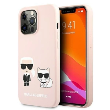 Karl Lagerfeld KLHMP13LSSKCI iPhone 13 Pro / 13 6,1" Hardcase jasnoróżowy/hellrosa Silikon Ikonik Karl