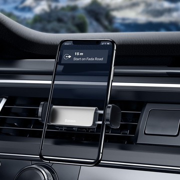 Aufsteckbarer Autohalter für den Baseus Steel Cannon Kühlergrill (silber)