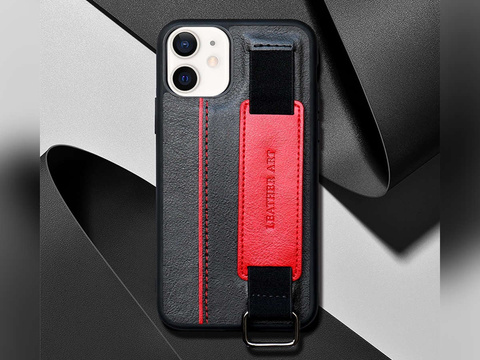 Etui obudowa Alogy Leather Case do Apple iPhone 12 Mini 5.4 Czarne + Szkło