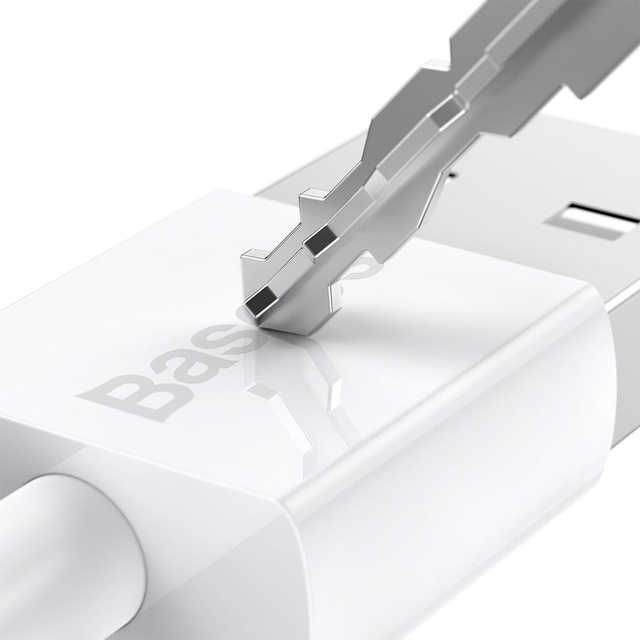 Kabel 1m Baseus Superior wytrzymały przewód USB do micro USB 2A Biały