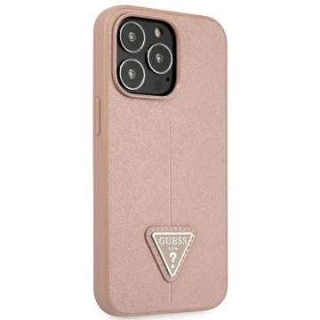 Etui Guess GUHCP14XPSATLP do Apple iPhone 14 Pro Max 6,7" różowy/pink hardcase SaffianoTriangle Logo
