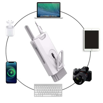 Czyścik wielofunkcyjny Zestaw do czyszczenia ekranu klawiatury Alogy Cleaner Set 8w1 do telefonów komputerów Biały