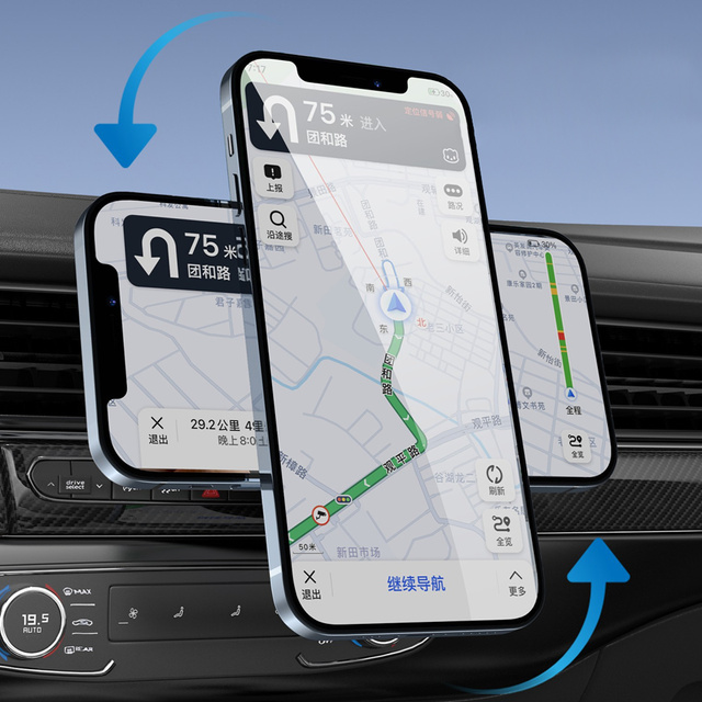 Uchwyt samochodowy Magnetic MagSafe Dashboard & Vent Wireless Charger 15W uchwyt do auta do telefonu na deskę rozdzielczą do kratki wentylacyjnej Czarny