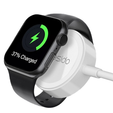 USB-Ladekabel 2in1 magnetisches Induktionsladegerät für Apple Watch Kabel für iPhone Lightning Yesido CA70 2,4A 1,2m Weiß