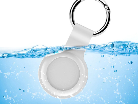 Etui silikonowe Alogy brelok z karabińczykiem do Apple AirTag Biały