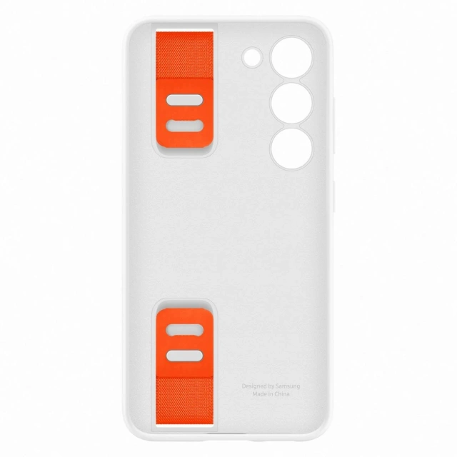 Etui Samsung Silicone Grip Cover do Samsung Galaxy S23 pokrowiec z paskiem na rękę białe (EF-GS911TWEGWW)