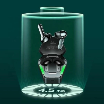 Słuchawki Bluetooth 5.0 USAMS TWS JY series Gaming earbuds bezprzewodowe czarny/black BHUJY01