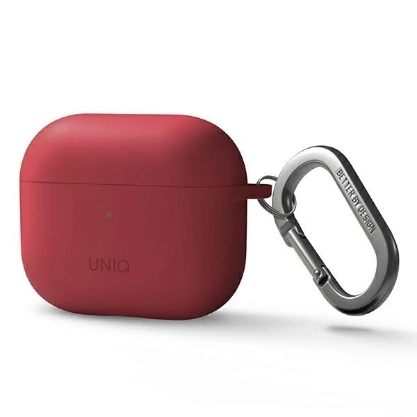 Etui ochronne na słuchawki UNIQ etui Nexo do Apple AirPods 3 + Ear Hooks Silicone czerwony/coral