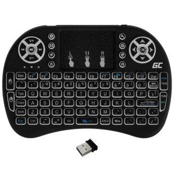 Drahtlose Mini-Tastatur Alogy 3-farbiges Touchpad mit Hintergrundbeleuchtung