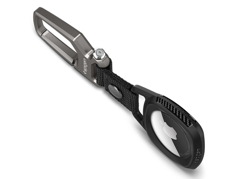 Etui Brelok Karabinczyk Spigen Rugged Armor für Apple AirTag Mattschwarz