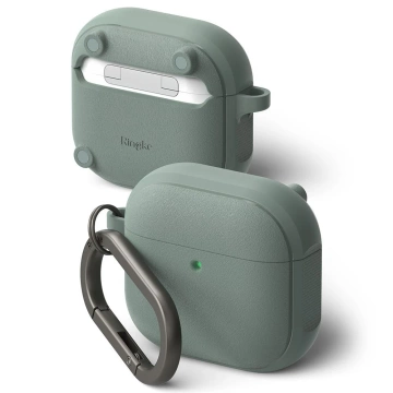 Etui do Apple AirPods 4 Ringke Onyx MagSafe Sage Green Karabinczyk