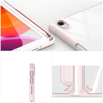 Dux Ducis Toby Armored Flip Smart Case für iPad mini 2021 mit Apple Pencil Holder Pink