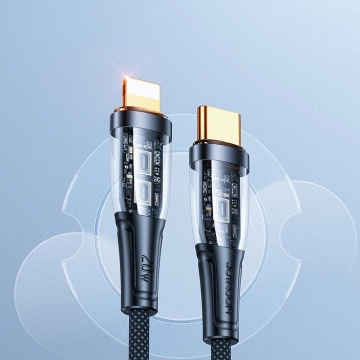 Joyroom Schnellladekabel mit Smart Switch USB-C - Lightning 20W 1,2m schwarz (S-CL020A3)