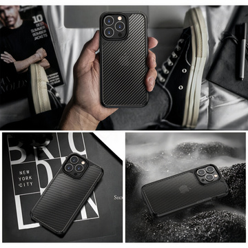 Alogy Techsuit CarbonFuse Schutzhülle für Apple iPhone 14 Pro Max Schwarz