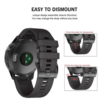 Smooth garmin fenix 3 / 5x / 3hr / 5x plus / 6x / 6x pro / 7x schwarz