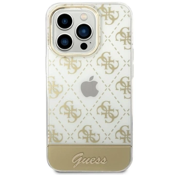 Etui Guess GUHCP14XHG4MHG do Apple iPhone 14 Pro Max 6,7" złoty/gold hardcase 4G Pattern Script