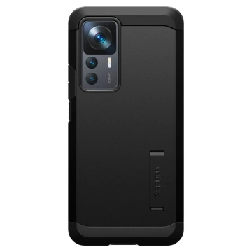 Es passt mit dem Spigen Tough Armor-Telefon auf das Xiaomi 12T / 12T Pro Black
