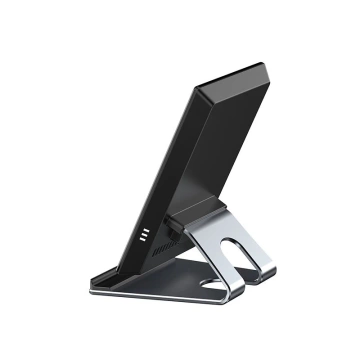 Dudao szybka ładowarka bezprzewodowa z aluminiowym stojakiem 15W czarny (A10Pro)