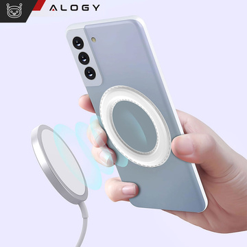 Universeller Magnetplatten-Ringhalter für MagSafe Magnetring Weiß