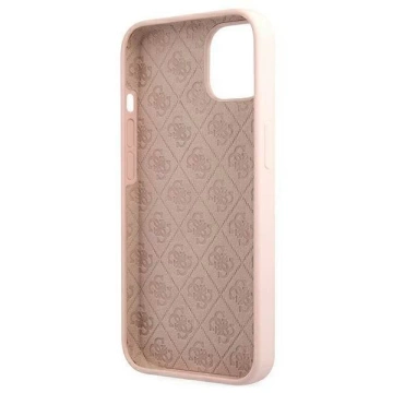Ratet mal, GUHMP13MLSLMGLP iPhone 13 6,1" jasnoróżowy/hellrosa Hardcase Silikonschrift Gold Logo Magsafe