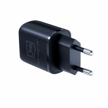 3mk HyperCharger 20W Wandladegerät 1xUSB-C 1xUSB-A PD/QC Schwarz