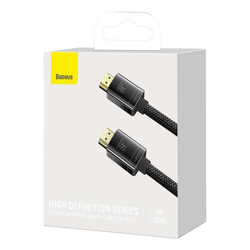Kabel 2m Baseus High Definition Serie HDMI 2.1 8K 60Hz 3D HDR 48Gbps Czarny