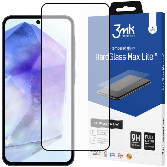 Szkło hartowane do Samsung Galaxy A35/A55 5G 3mk HardGlass Max Lite™ 9H pełne na cały ekran