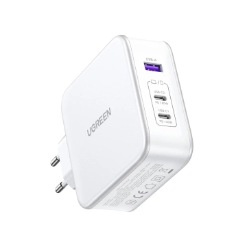 Ugreen Nexode GaN-Netzwerkladegerät USB-A/2xUSB-C 140 W USB-C-Kabel 1,5 m – Weiß