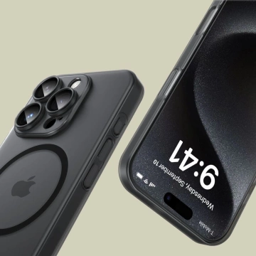 Etui für iPhone 16e Tech-Protect MagSlim MagSafe Mattschwarz