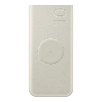 Powerbank Samsung EB-U2510XUEGEU indukcyjny 10000 mAh 2x USB-C 25W SFC - beżowy