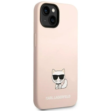 Etui ochronne na telefon Karl Lagerfeld KLHCP14SSLCTPI do Apple iPhone 14 6,1" hardcase jasnoróżowy/light pink Silicone Choupette Body