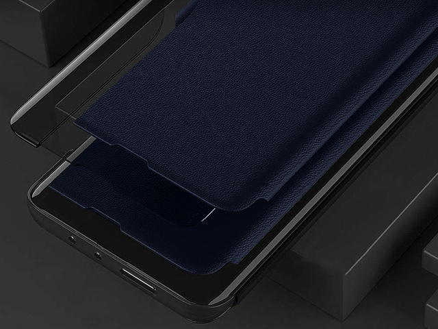 Etui z klapką portfel Alogy skórzane Smart View Cover do Samsung Galaxy A52 5G/ A52s Granatowe