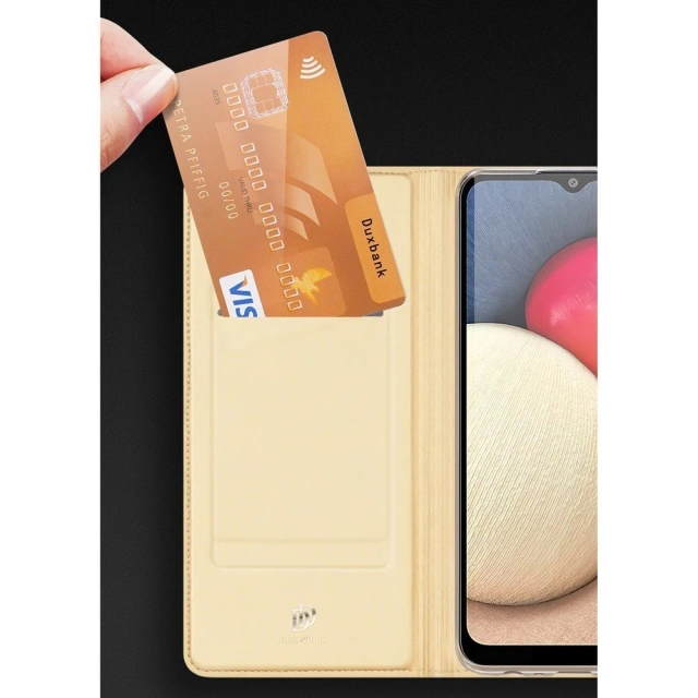 DUX DUCIS Skin Pro kabura etui pokrowiec z klapką Samsung Galaxy A02s EU niebieski