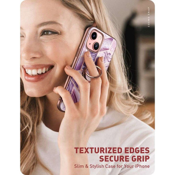 Etui Supcase Cosmo Snap für Apple iPhone 13 Marmor Lila