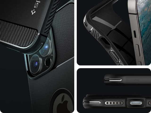 Etui pokrowiec futerał Spigen Rugged Armor do Apple iPhone 13 Pro Matte Black