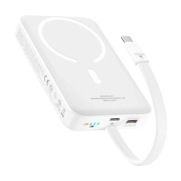 Baseus Mini 10000 mAh 30 W magnetische Powerbank, Weiß – Bayern Edition