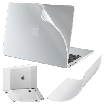 Etui do Apple Macbook Air 13.6 - M2/M3 2022/2023/2024/2025 Alogy AirGuard™ Elastyczna obudowa Matowa Przezroczysty Biały