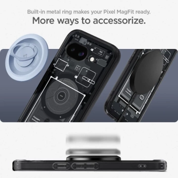 Etui für Google Pixel 9a Spigen Ultra Hybrid MagSafe Zero One Schwarz