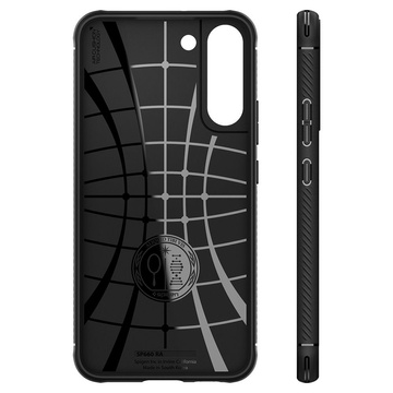 Hülle für Samsung Galaxy S22 Hülle Spigen Rugged Armor Matte Black Glass
