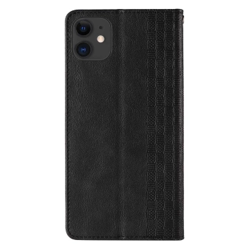 Magnetband-Hülle für iPhone 13, Tasche, Geldbörse, Mini-Lanyard, Anhänger, Schwarz