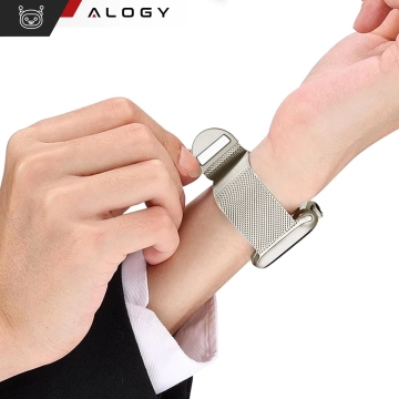 Alogy Stahlarmband für Apple Watch 42/44/45/49 mm Edelstahl Moonlight