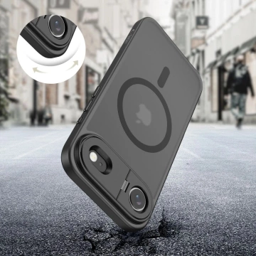 Etui Tech-Protect MagStand MagSafe do iPhone 17 Air, czarny mat