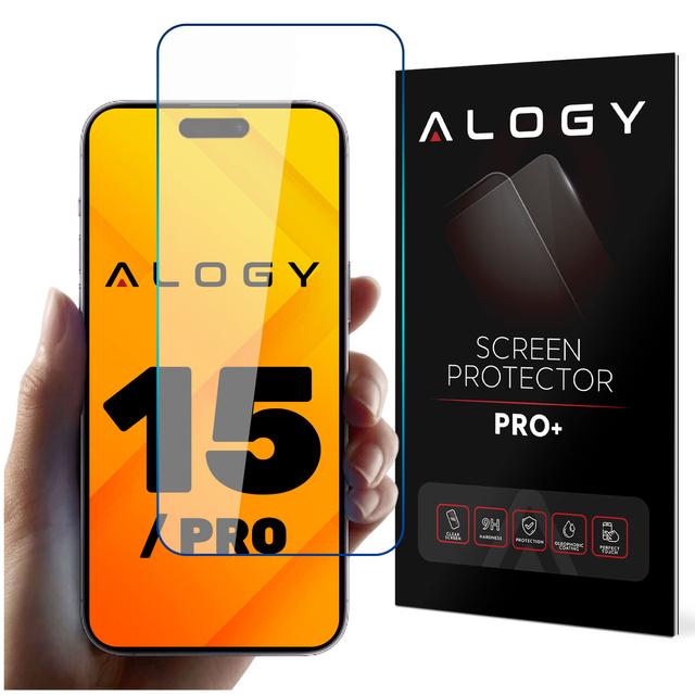 Szkło hartowane 9H do iPhone 15 / 15 Pro / 16 na ekran Alogy Screen Protector PRO+