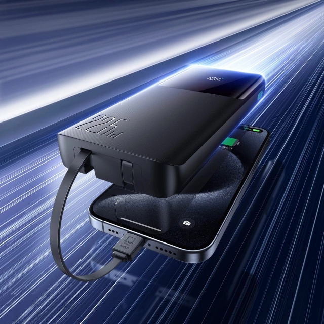 Powerbank Joyroom 10000mAh 22.5W z 2 kablami – gotowy do ładowania