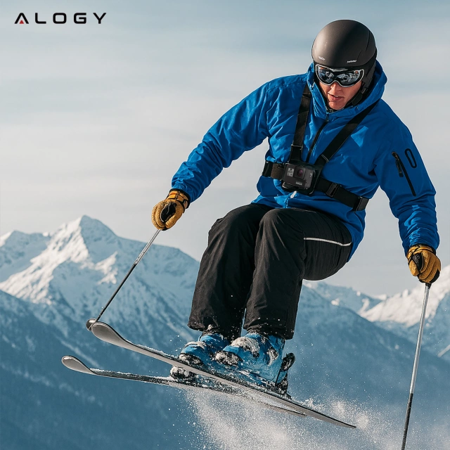 Zestaw Akcesoriów do GoPro Hero 13 12 11 10 9 8 7 6 kamerki sportowej zestaw mocowań Alogy ActionKit™ XXL 58w1 z Etui pokrowcem Walizką