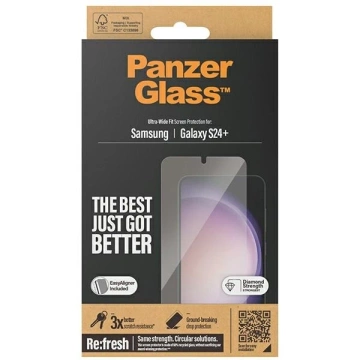 Gehärtetes Glas für Samsung Galaxy S24 Plus PanzerGlass Refresh Ultra-Wide-Fit