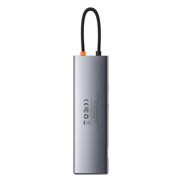 Hub 11w1 Baseus Metal Gleam Series, USB-C für 3x USB 3.0 2x HDMI USB-C PD Ethernet RJ45 microSD/SD VGA AUX