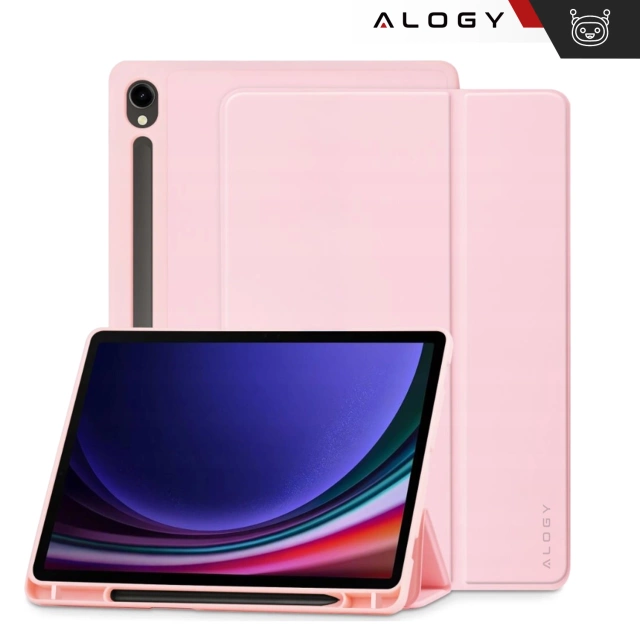 Etui z klawiaturą z miejscem na rysik do Samsung Galaxy Tab S9 FE 10.9" Alogy Keyboard Case Różowe