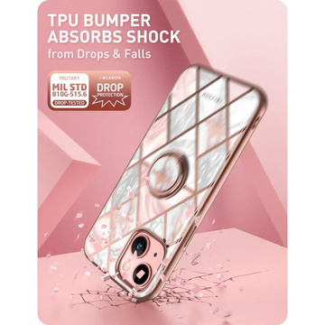 Etui Supcase Cosmo Snap für Apple iPhone 13 Marble Pink